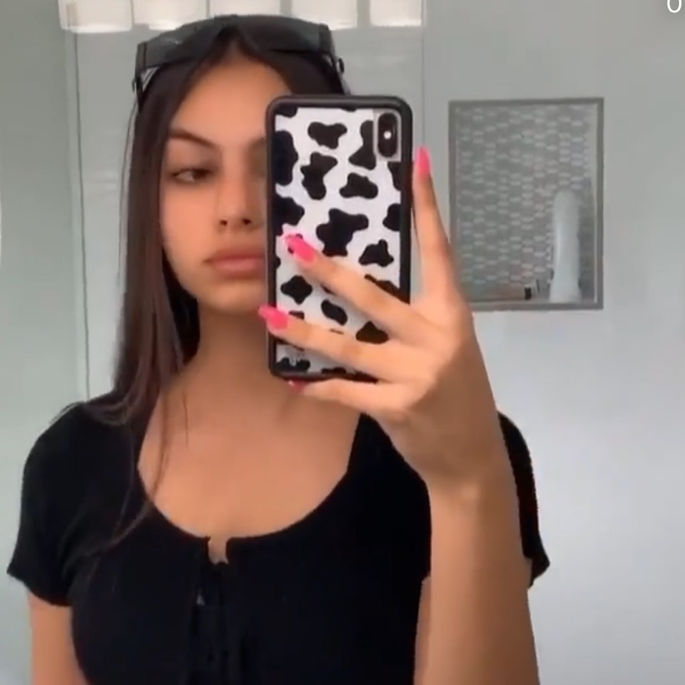 Wildflower cow print iPhone X case